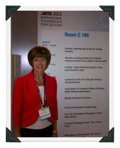 Joan continuing her education at the ASTD Convention in Dallas, Texas.