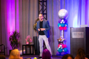 William Arruda speaks on stage at the 2023 Conference for Administrative Excellence